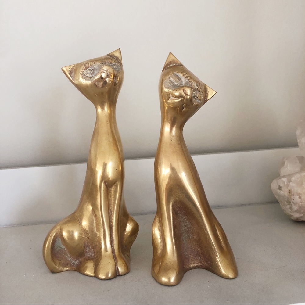 Vintage Brass Cat Figures - Picture 7 of 7